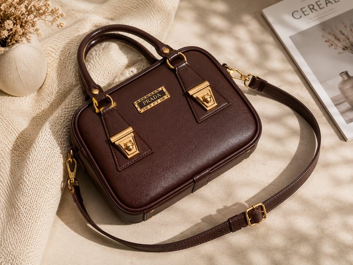 Women's Dark Brown Satchel Crossbody Bag