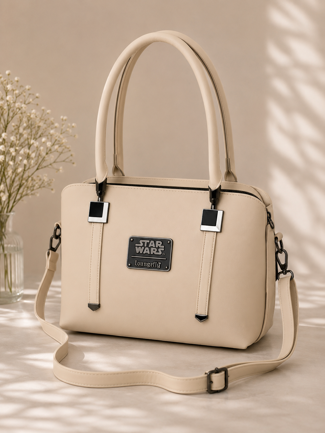 Women's Beige Satchel Shoulder Bag