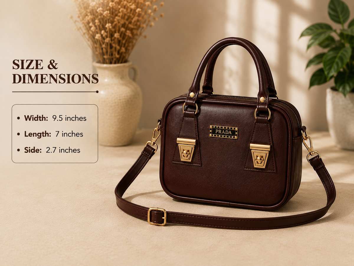 Women's Dark Brown Satchel Crossbody Bag