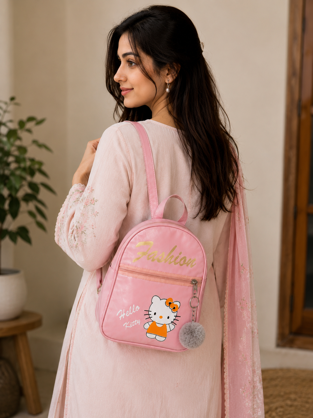 Girls' Pink Mini Fashion Backpack