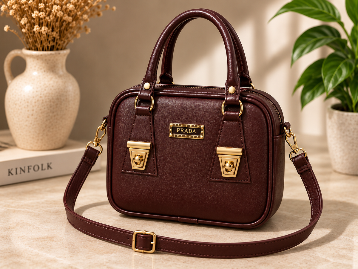 Women's Dark Brown Satchel Crossbody Bag