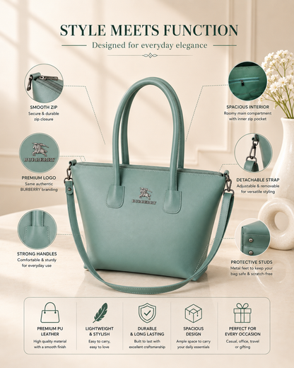 Women's Teal Green Tote Shoulder Bag