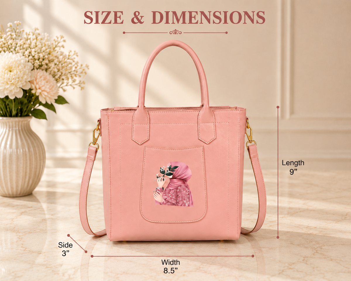 Women's Pink Printed Tote Bag