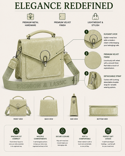 Women's Sage Green Shoulder Bag