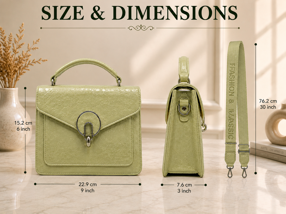 Women's Sage Green Shoulder Bag